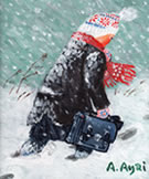 吹雪く日の登校